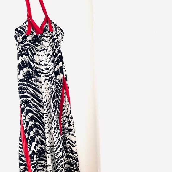 Maxi dress. By Express. Red/White/Black. Sz Sp. - Picture 9 of 9